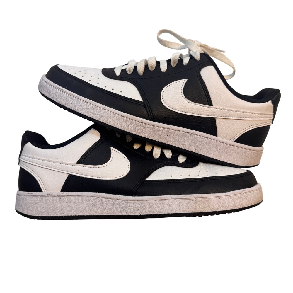 Nike Court Vision Low Next Nature Panda Size 9.5 Black White Women
